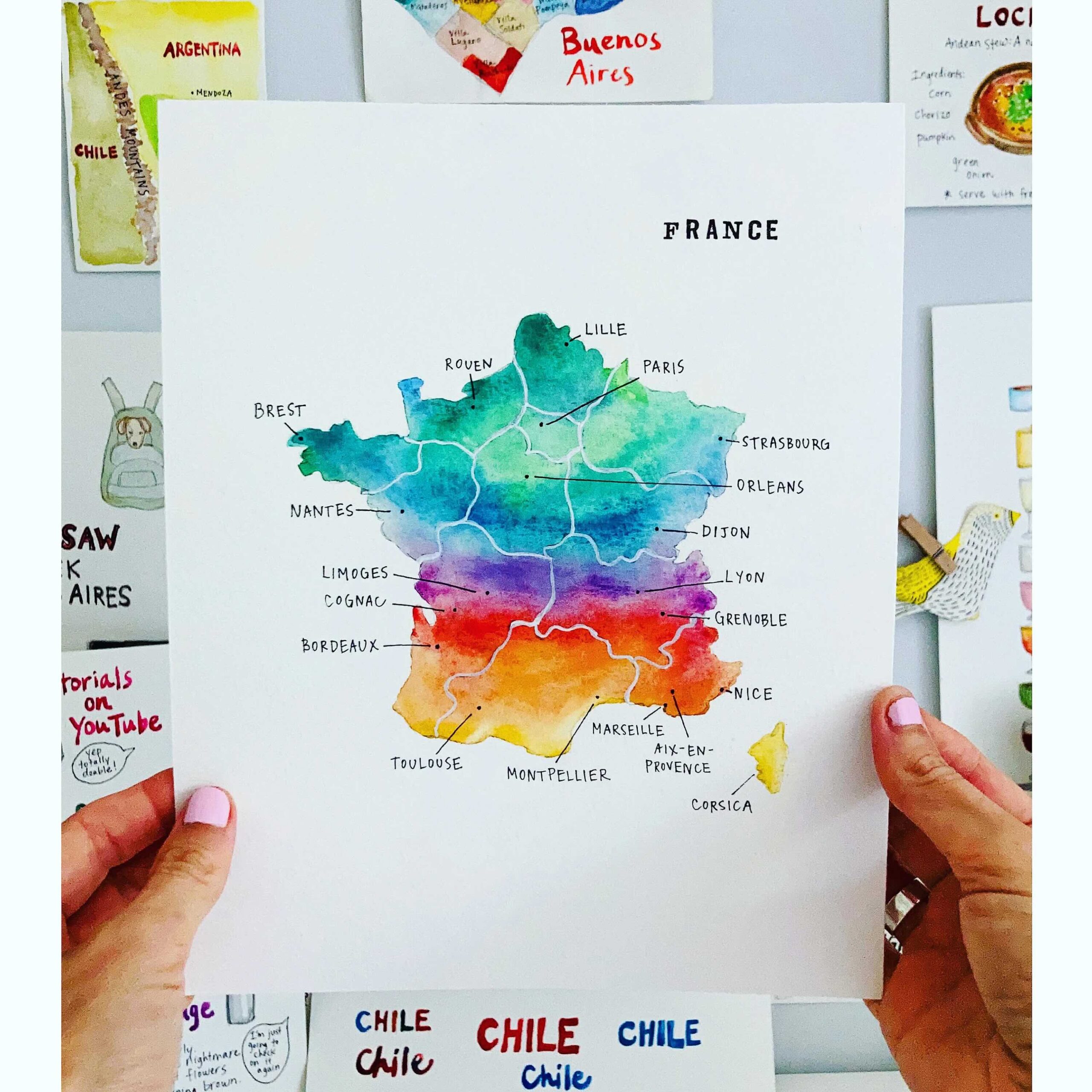 Map of France compressed